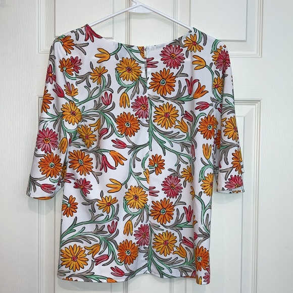 Ann Taylor Floral Blouse EUC Size MP - Picture 4 of 4